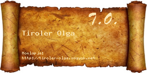 Tiroler Olga névjegykártya